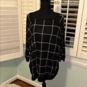 Maurices Black and Gray Knit Top